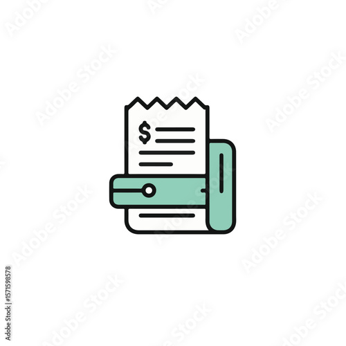 An illustrative image showcasing a receipt and a point of sale machine.