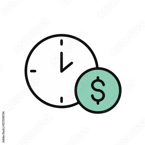 Time is money concept illustration