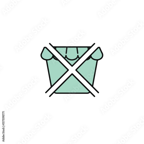 A simple depiction of a recycling symbol showing "do not litter."