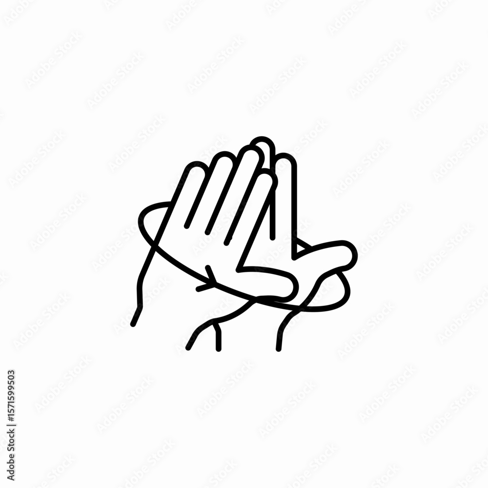 praying hand gesture icon sign vector praying hand gesture icon sign vector