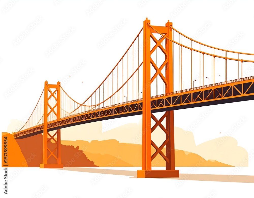 Fototapeta premium Colorful bridge over landscape