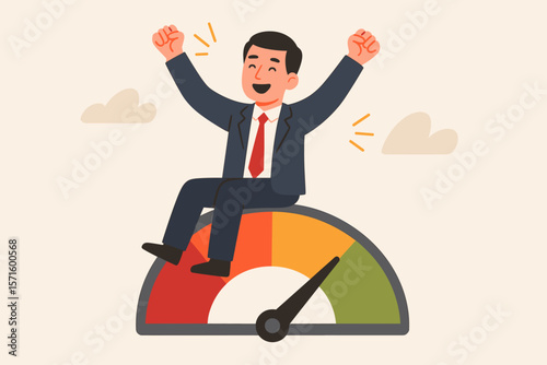 Employee performance evaluation, staff rating assessment, appraisal review, high potential recognition, business achievement, excellent job candidate, success concept illustration