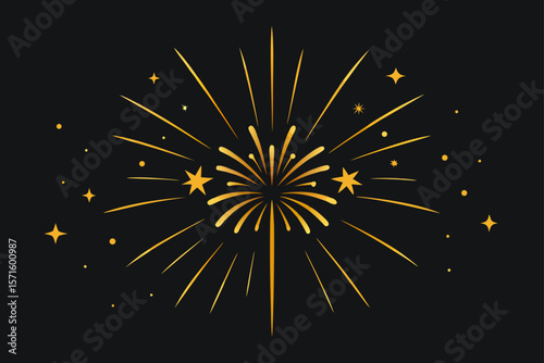 vector illustration of a fireworks