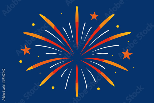 vector illustration of a fireworks