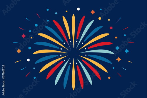 fireworks on the night sky