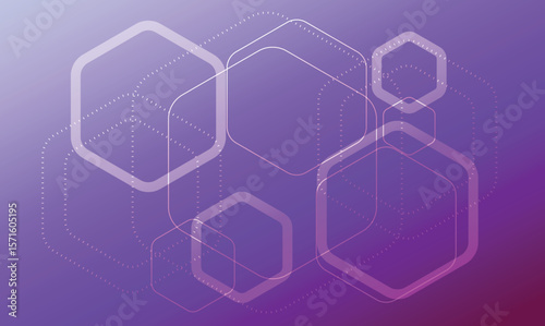 Purple hexagon Outline stock background texture. modern abstract polygonal pattern. rendering illustration. Futuristic abstract banner. white and purple lines Hexagonal. honeycomb white Background
