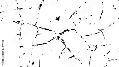 Vector grunge cracked texture style with cracked texture isolated on white background. Cracks concrete wall texture white and black. Grungy, grunge effect, grunge texture, dry land crack effect,