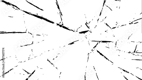 Vector grunge cracked texture style with cracked texture isolated on white background. Cracks concrete wall texture white and black. Grungy, grunge effect, grunge texture, dry land crack effect,
