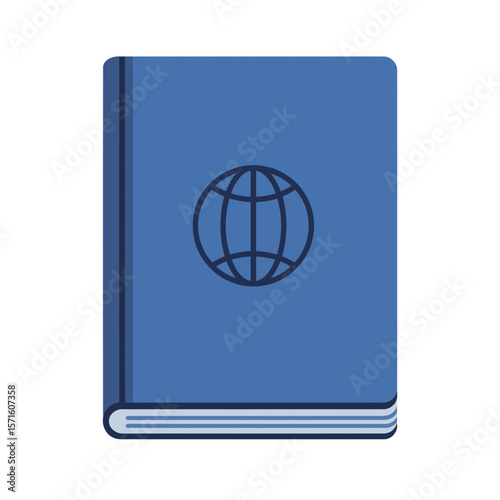 A minimalist passport vector icon for travel