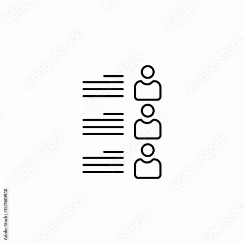 candidate list election icon sign vector
