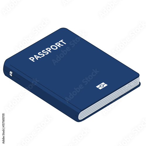 A minimalist passport vector icon for travel