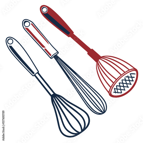 set of kitchen utensils