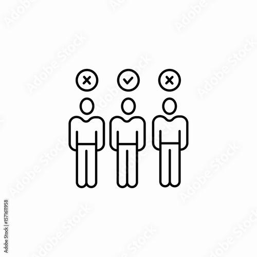 people selection choice icon sign vector