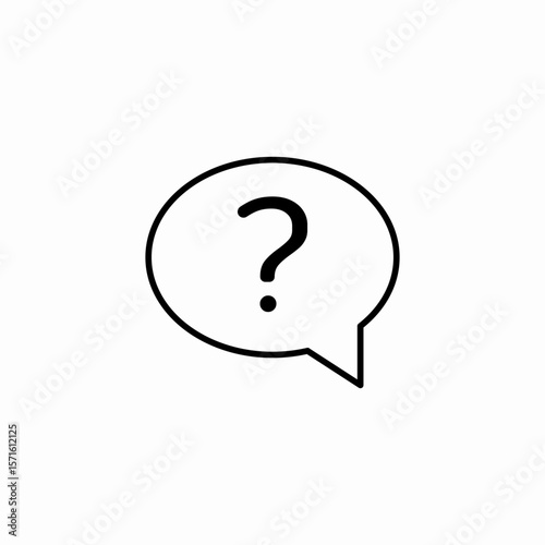 question mark bubble icon sign vector