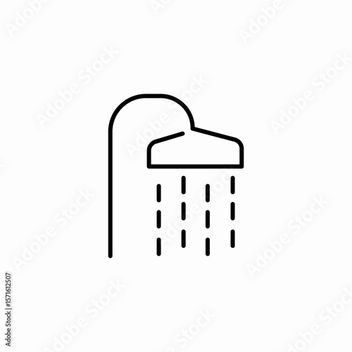shower water falling icon sign vector