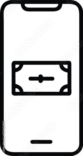 Mobile Banking App Interface Design, Online Money Transfer, Digital Wallet Concept, Smartphone Payment System Icon,...