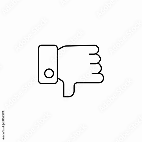 thumbs down dislike icon sign vector