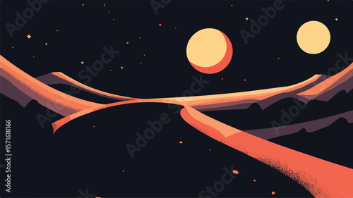 Blackhole Path Simple Flat Vector Illustration for Design Projects