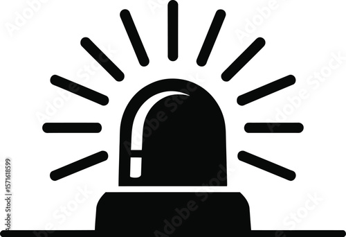 Emergency Alert Siren Light Warning Symbol Vector