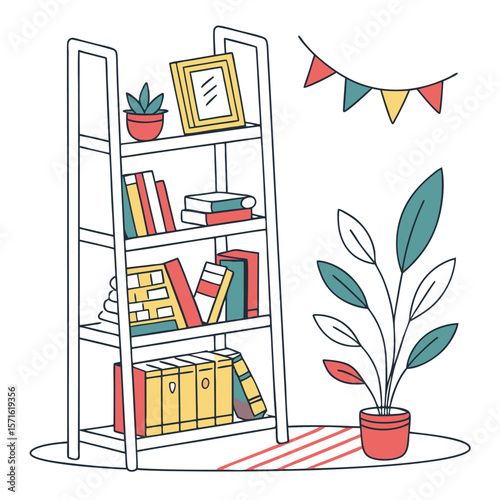 wide frame single book shelf 