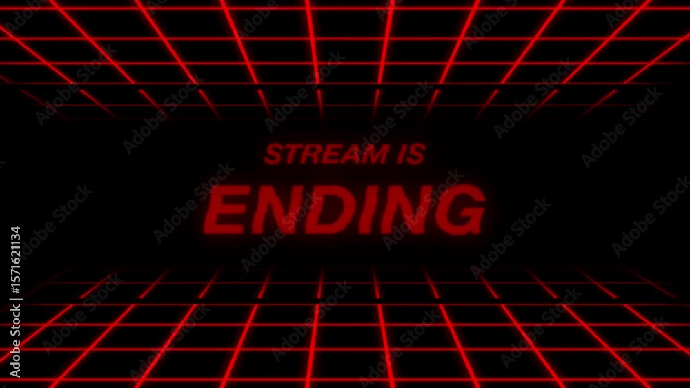 Stream is ending pixel art looping, stream overlay animation. Animated Live Streaming Ending Screen, Retro Pixel Art CRT Style Stream Outro
