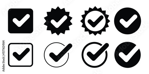 Check mark icons set.  Check marks symbol collection. check mark icon vector .symbol, sign, yes, right