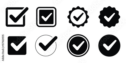 Check mark icons set.  Check marks symbol collection. check mark icon vector .symbol, sign, yes, right
