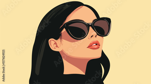 Elegant Woman in Classic Sunglasses - Professional Stock Photo