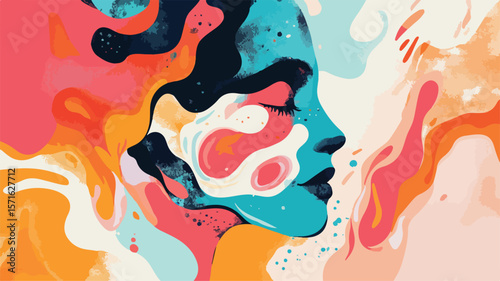 Innovative Blend of Digital and Traditional Creative Art Masterpiece