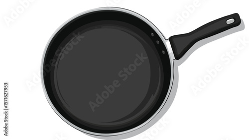 Professional Empty Nonstick Frying Pan Isolated Royalty Free Image for Designs and Cooking Concepts