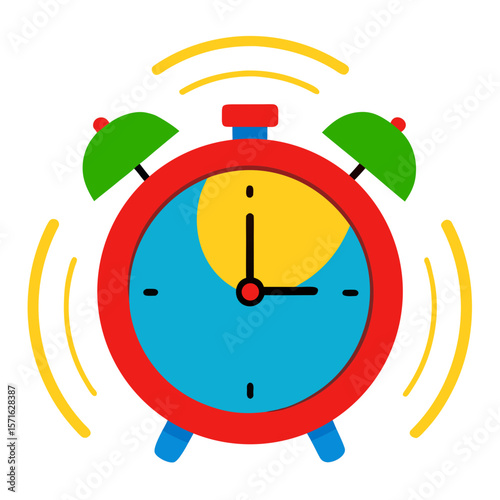 Colorful Alarm Clock Ringing