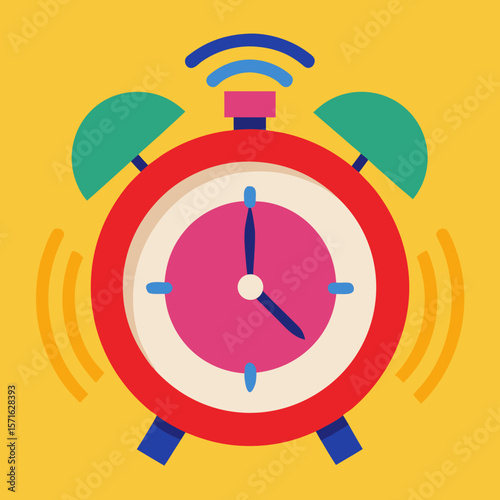 Colorful Alarm Clock Ringing