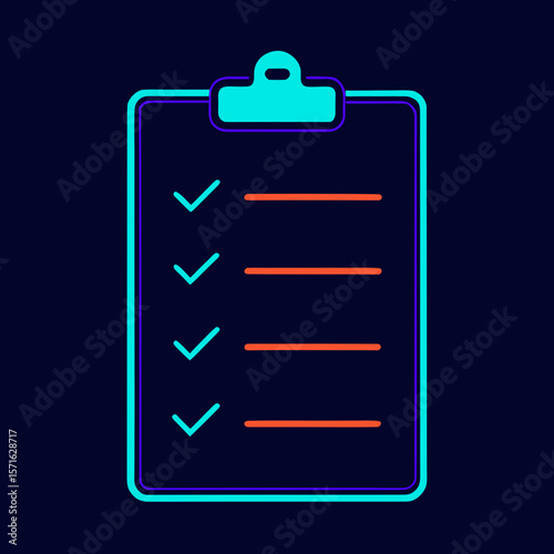 Glowing Checklist Clipboard