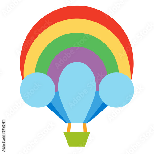Rainbow Hot Air Balloon
