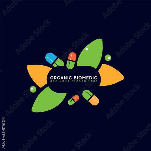 eco bio medical and natural soup logo design vector