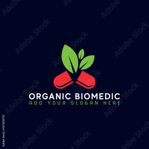 eco bio medical and natural soup logo design vector