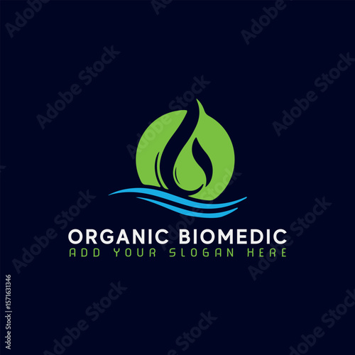 eco bio medical and natural soup logo design vector