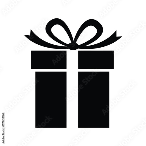 Black and White Gift Box Icon Free Vector Download for Websites and Designs