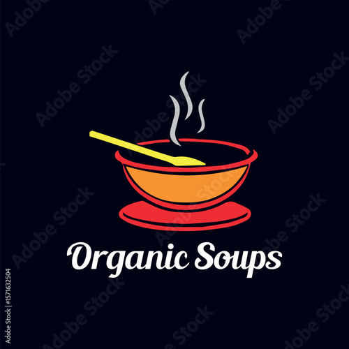 eco bio medical and natural soup logo design vector