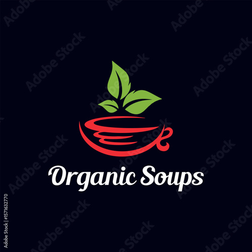 eco bio medical and natural soup logo design vector