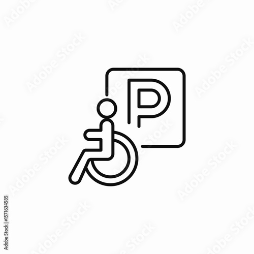 handicapped parking sign icon sign vector