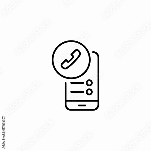 phone call incoming icon sign vector