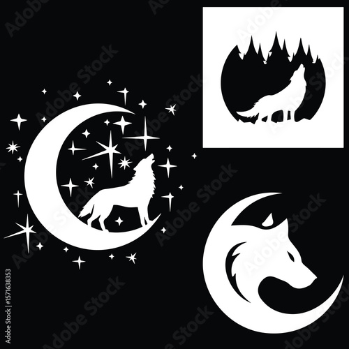 International Moon Day vector image set-3