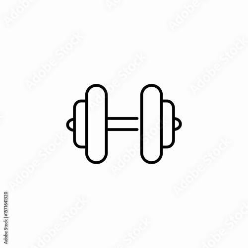 fitness workout dumbbell icon sign vector