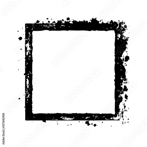 Stencil Square Frame Dirty Texture Rectangle Border