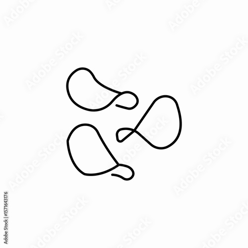 scattered potato chips icon sign vector