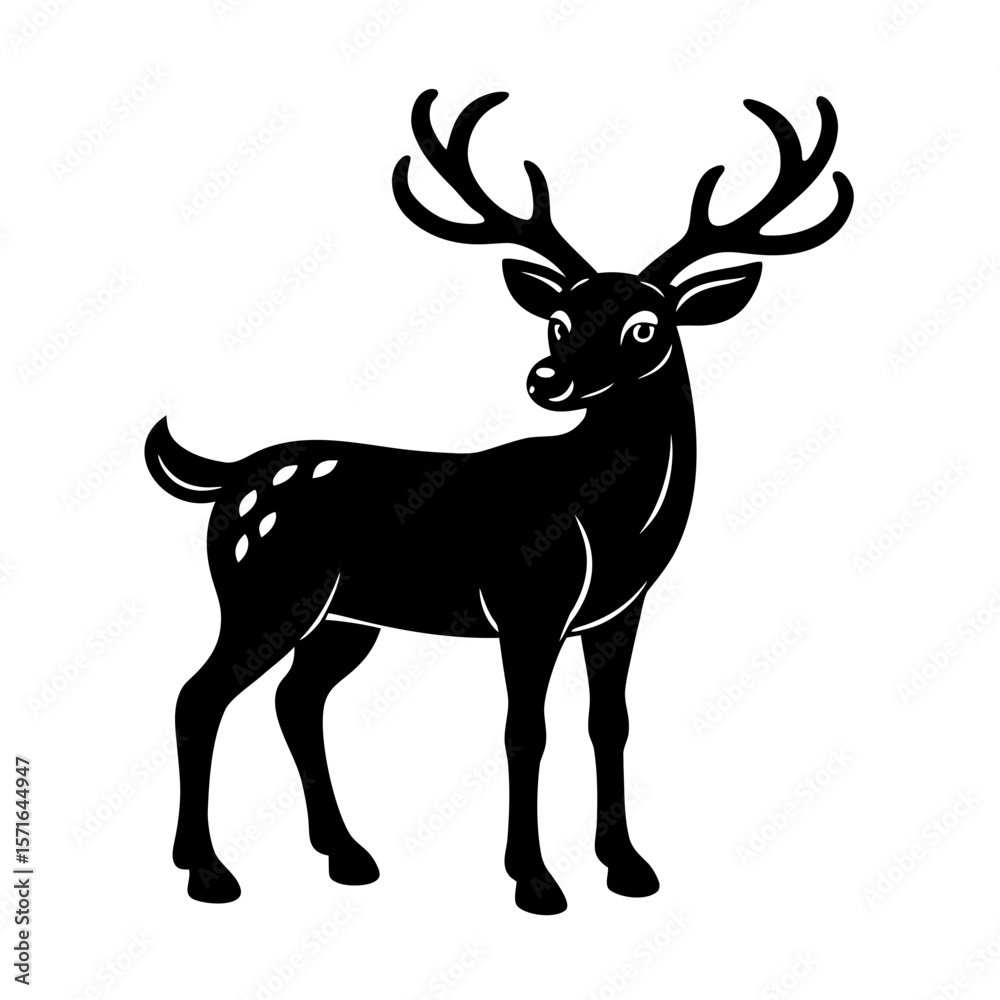 Obraz premium Reindeer clipart on white background 1 vector illustration