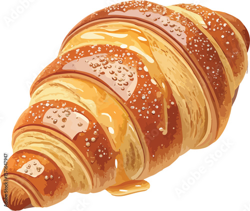 croissant isolated on white