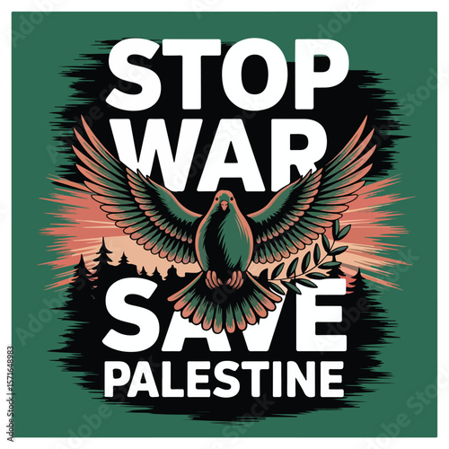Save Gaza free Palestine Poster
