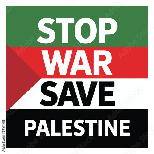 Save Gaza free Palestine Poster